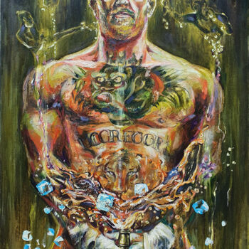 Schilderij getiteld "McGregor" door Vika Skaya, Origineel Kunstwerk, Olie