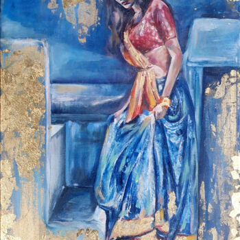 Painting titled "Monica" by Vika Skaya, Original Artwork, Oil