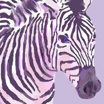 Peinture intitulée "zebra on grey" par Viktor Kovbunov, Œuvre d'art originale