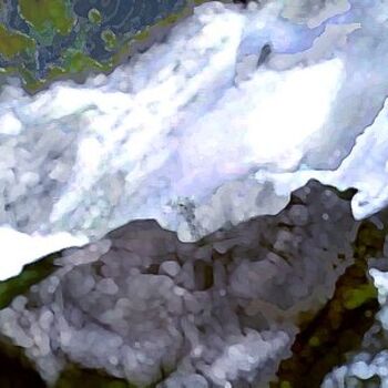Peinture intitulée "The waterfall_1" par Viktor Kovbunov, Œuvre d'art originale