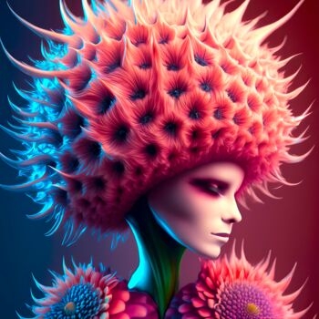 Digitale Kunst getiteld "Manflower" door Viktor Artemev, Origineel Kunstwerk, Digitaal Schilderwerk