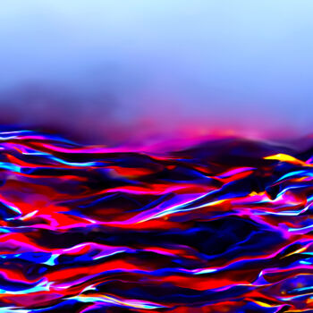 Arts numériques intitulée "Misty waves" par Viktor Artemev, Œuvre d'art originale, Peinture numérique