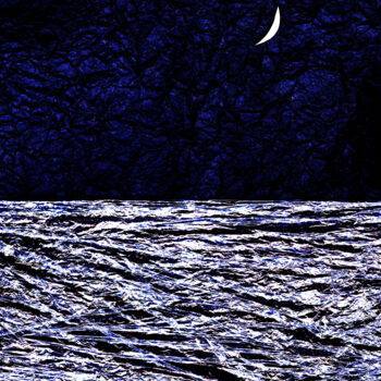 Photographie intitulée "Night seascape II" par Viktor Artemev, Œuvre d'art originale, Photographie numérique