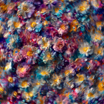 Arts numériques intitulée "Floral motion" par Viktor Artemev, Œuvre d'art originale, Peinture numérique