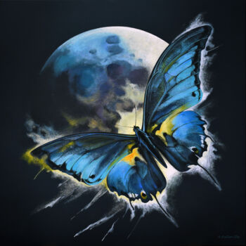 Painting titled "Moonlight-3" by Viktor Babak, Original Artwork, Acrylic