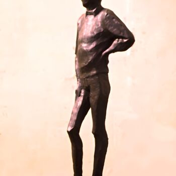 Sculptuur getiteld ",,Автопортрет,," door Viktor Bezumov, Origineel Kunstwerk, Aluminium