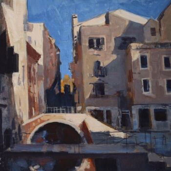Painting titled "Abend in Venedig" by Viktor Grabar, Original Artwork, Gouache