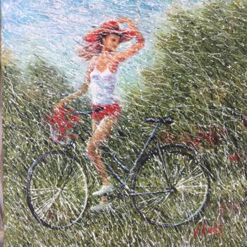 Peinture intitulée "свежий ветер" par Viktor Kurson, Œuvre d'art originale, Acrylique