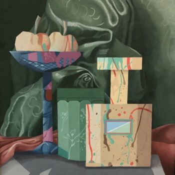 Pittura intitolato ""Perfume and apples"" da Viktor Miniailo, Opera d'arte originale, Gouache