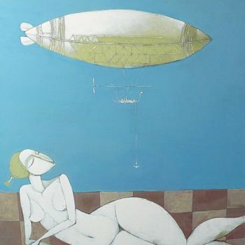 Картина под названием "Даная или приглашен…" - Viktor Panchenko, Подлинное произведение искусства
