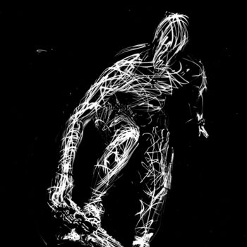 Photography titled "Jump on skateboard" by Viktor Rybas (Victor Ribas), Original Artwork, Light Painting