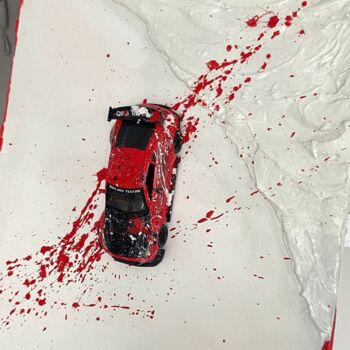 Painting titled "Art Nissan GT-R" by Viktor Semykin, Original Artwork, Acrylic