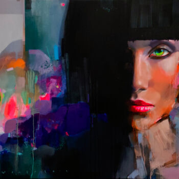 Painting titled "Nefertiti XXI Centu…" by Viktor Sheleg, Original Artwork, Oil