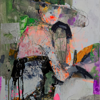Картина под названием "The Coquette" - Viktor Sheleg, Подлинное произведение искусства, Акрил Установлен на Деревянная рама…