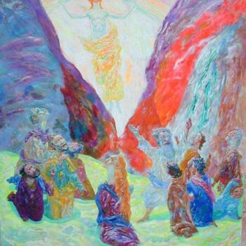 Painting titled "The Ascension" by Viktor Solodky, Original Artwork, Oil