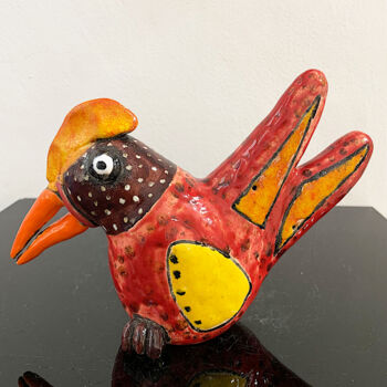 Sculpture intitulée "Dream Bird" par Viktor Zuk, Œuvre d'art originale, Céramique