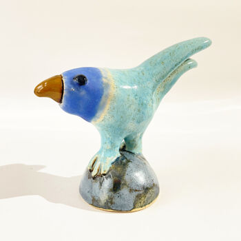 Sculpture intitulée "Sweet Singing Bird" par Viktor Zuk, Œuvre d'art originale, Céramique