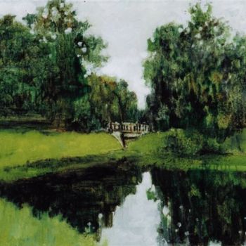 Schilderij getiteld "В парке." door Viktor Egorov, Origineel Kunstwerk