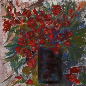 Malerei mit dem Titel "Winter Flowers" von Viktoria Ganhao, Original-Kunstwerk, Acryl