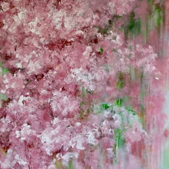 Malerei mit dem Titel "blossoming-gift" von Viktoria Ganhao, Original-Kunstwerk, Acryl