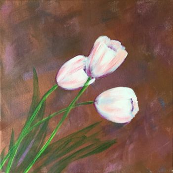 Peinture intitulée "tulips" par Viktoria Ganhao, Œuvre d'art originale, Acrylique