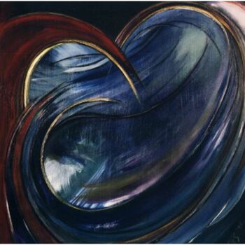 Malerei mit dem Titel "Herzform" von Viktoria Anne Scheliga, Original-Kunstwerk, Acryl