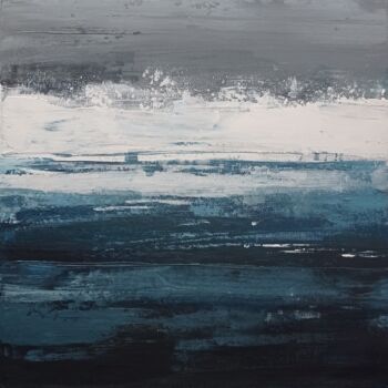 Картина под названием ""Ocean 2" acrylic p…" - Виктория Кернер, Подлинное произведение искусства, Акрил Установлен на Деревя…