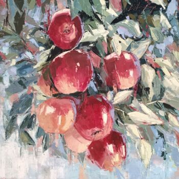 Картина под названием "August" - Виктория Кернер, Подлинное произведение искусства, Масло Установлен на Деревянная рама для…