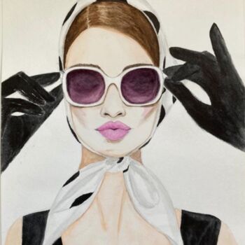 绘画 标题为“Lady” 由Виктория Кириленко, 原创艺术品, 水彩