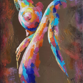 Pintura titulada "Painting Bright lov…" por Viktoria Lapteva, Obra de arte original, Oleo Montado en Bastidor de camilla de…