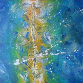 Картина под названием "Sans Titre" - Viktoria Lask, Подлинное произведение искусства, Акрил Установлен на Деревянная рама дл…