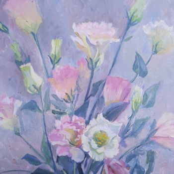 Peinture intitulée "Flowers for Valenti…" par Viktoriia Kolesnikova, Œuvre d'art originale, Huile