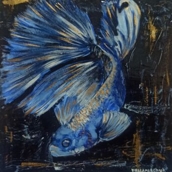 Картина под названием "Goldfish" - Viktoria Palamarchuk, Подлинное произведение искусства, Акрил