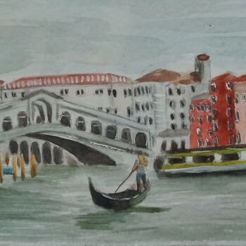 Pintura titulada "Venezia 2" por Viktoria Palamarchuk, Obra de arte original, Acuarela