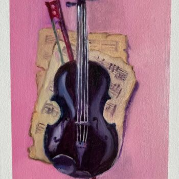 "violin" başlıklı Tablo Виктория Соколова tarafından, Orijinal sanat, Petrol