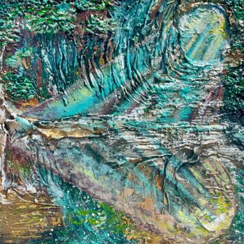 Pintura intitulada "Parallel worlds in…" por Viktoriia Balandina, Obras de arte originais, Acrílico Montado em Armação em ma…