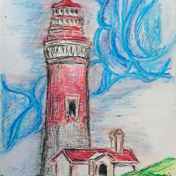 Dibujo titulada "beacon" por Viktoriia Kush, Obra de arte original, Pastel