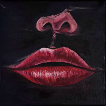 Pintura intitulada "The last kiss" por Viktoriia Kush, Obras de arte originais, Óleo