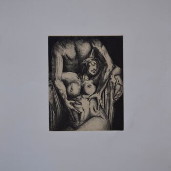 Estampas & grabados titulada "Amour" por Viktoriia Sakharova, Obra de arte original, Grabado