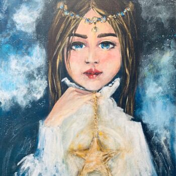 Painting titled "Winter dream" by Viktoriia Solodiuk, Original Artwork, Acrylic