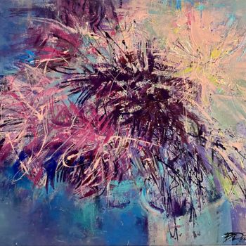 Картина под названием "Время цветения астр" - Виктория Дубовик, Подлинное произведение искусства, Акрил