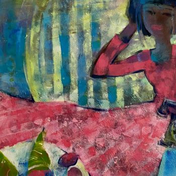 Картина под названием "Одна дома" - Виктория Дубовик, Подлинное произведение искусства, Акрил