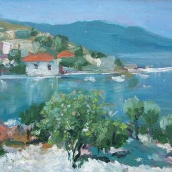 Painting titled "A  gulf" by Viktoria Korotaeva, Original Artwork, Oil