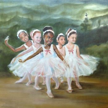 绘画 标题为“Маленькие балерины” 由Viktoria Korotaeva, 原创艺术品, 油