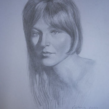 Drawing titled "Марина Влади" by Viktoria Korotaeva, Original Artwork, Other
