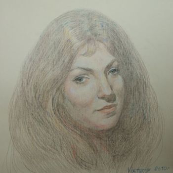 Desenho intitulada "Анна Герман" por Viktoria Korotaeva, Obras de arte originais, Outro