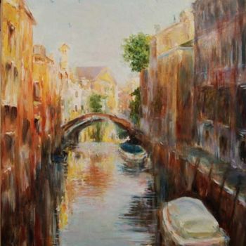 Peinture intitulée "Венеция" par Viktoria Korotaeva, Œuvre d'art originale, Huile