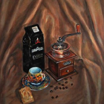 绘画 标题为“Кофейный натюрморт” 由Viktoria Korotaeva, 原创艺术品, 油