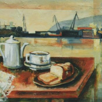 Malarstwo zatytułowany „De desayuno...tosta…” autorstwa Viky Taboada, Oryginalna praca