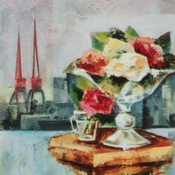 Malarstwo zatytułowany „copa de flores” autorstwa Viky Taboada, Oryginalna praca